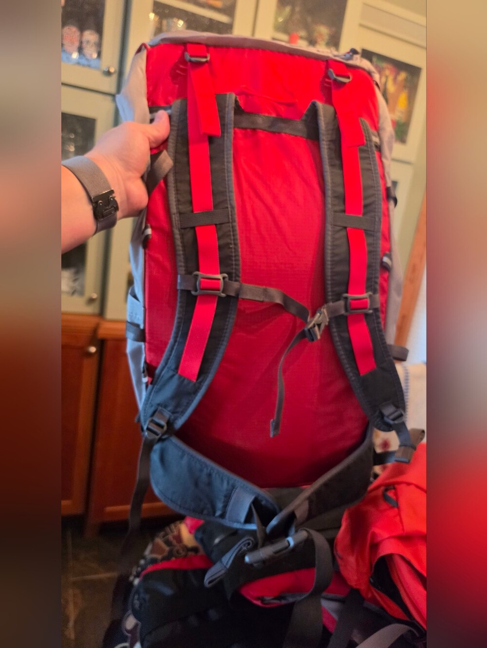 The North Face Verto 32 Centennial Red & Gray Hiking Backpack Pack NWT Light! - Picture 15 of 16